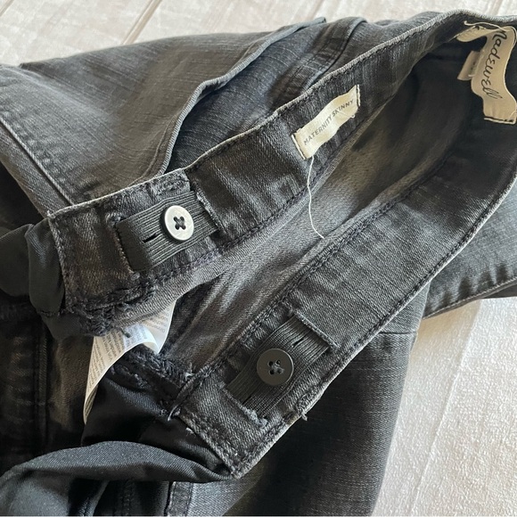 Madewell Maternity Skinny Jeans Women’s 29 Black Stonewashed Raw Hem Stretch EUC - Picture 11 of 16